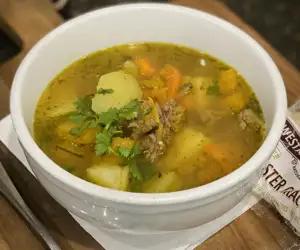 It's Back! Mom's Spanish Beef Soup 