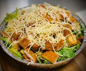 Our Caesar Salad with Breaded Chicken Cutlet 