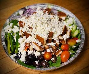 Greek Salad (Breaded Chicken Added Chicken)