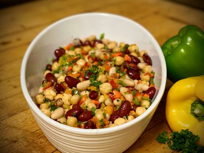 HOMEMADE THREE BEAN SALAD 