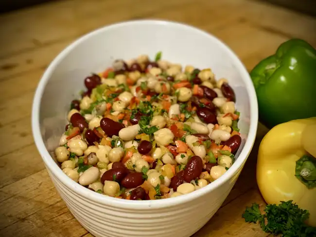 HOMEMADE THREE BEAN SALAD 