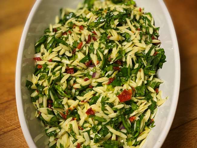 HOMEMADE ORZO FETA SALAD 