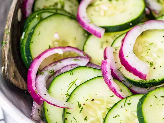 HOMEMADE CUCUMBER SALAD